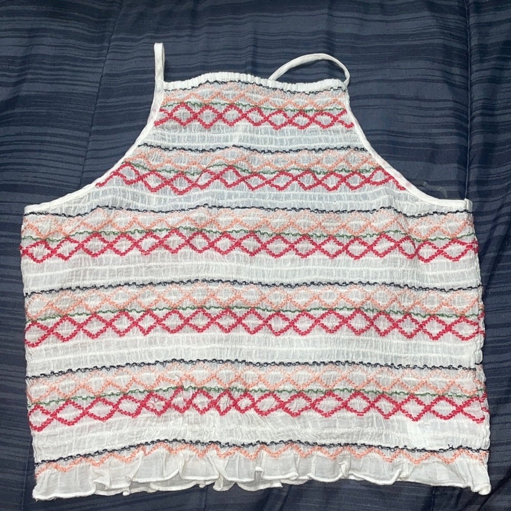 white crop top